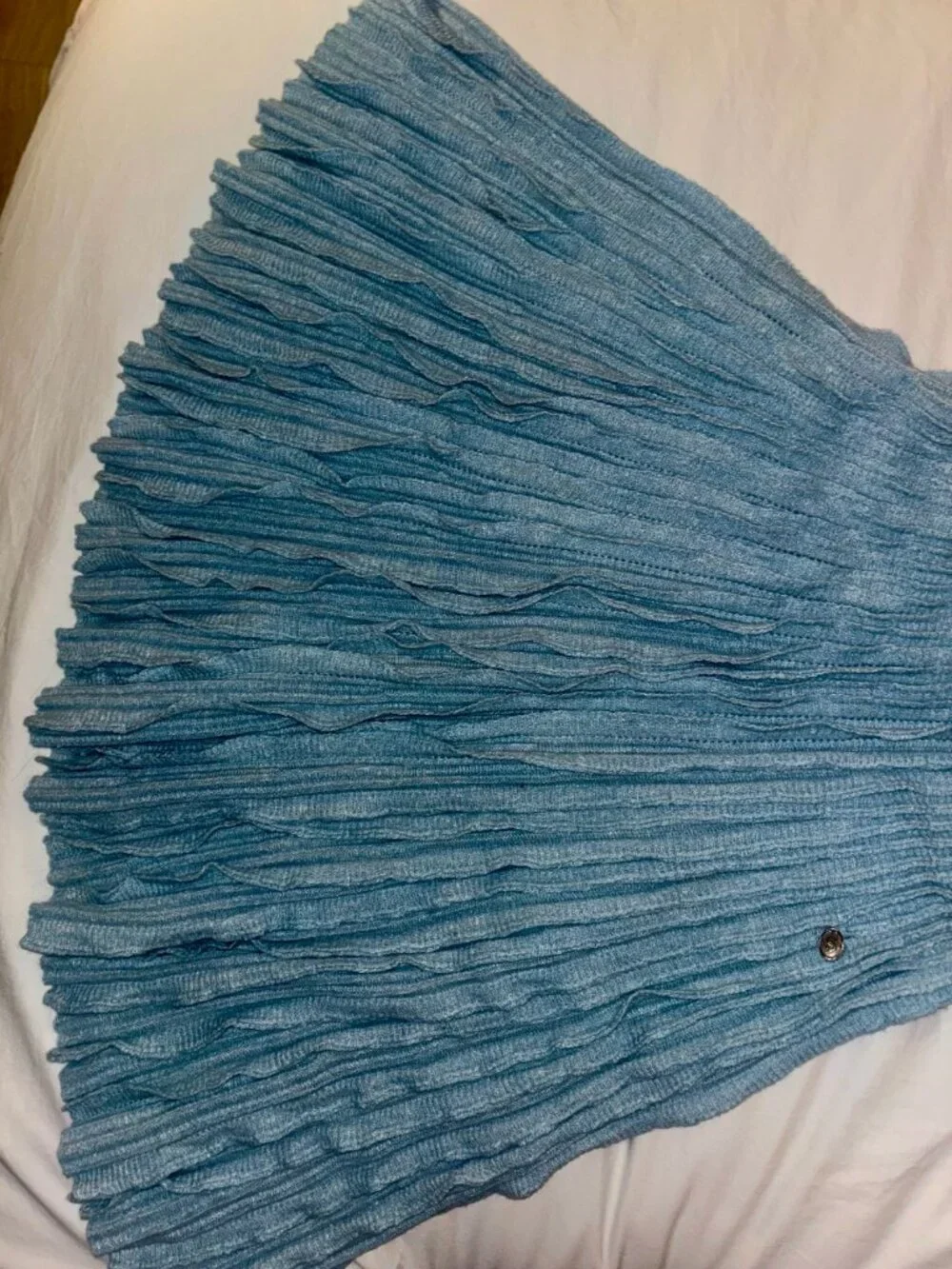 CHANEL Cashmere Blend Pleated Dress – Blue, 2013 Cruise Collection